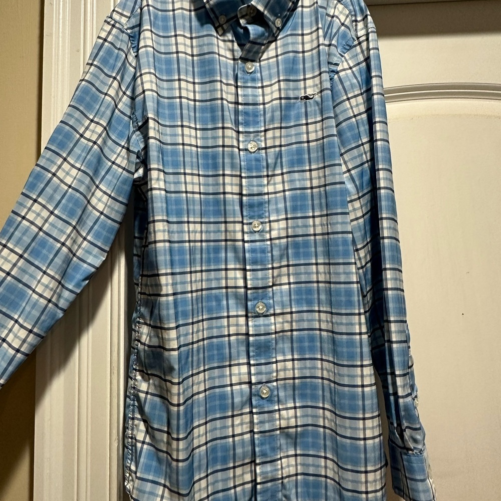 Vineyard Vines Blue Plaid Button Down Shirt